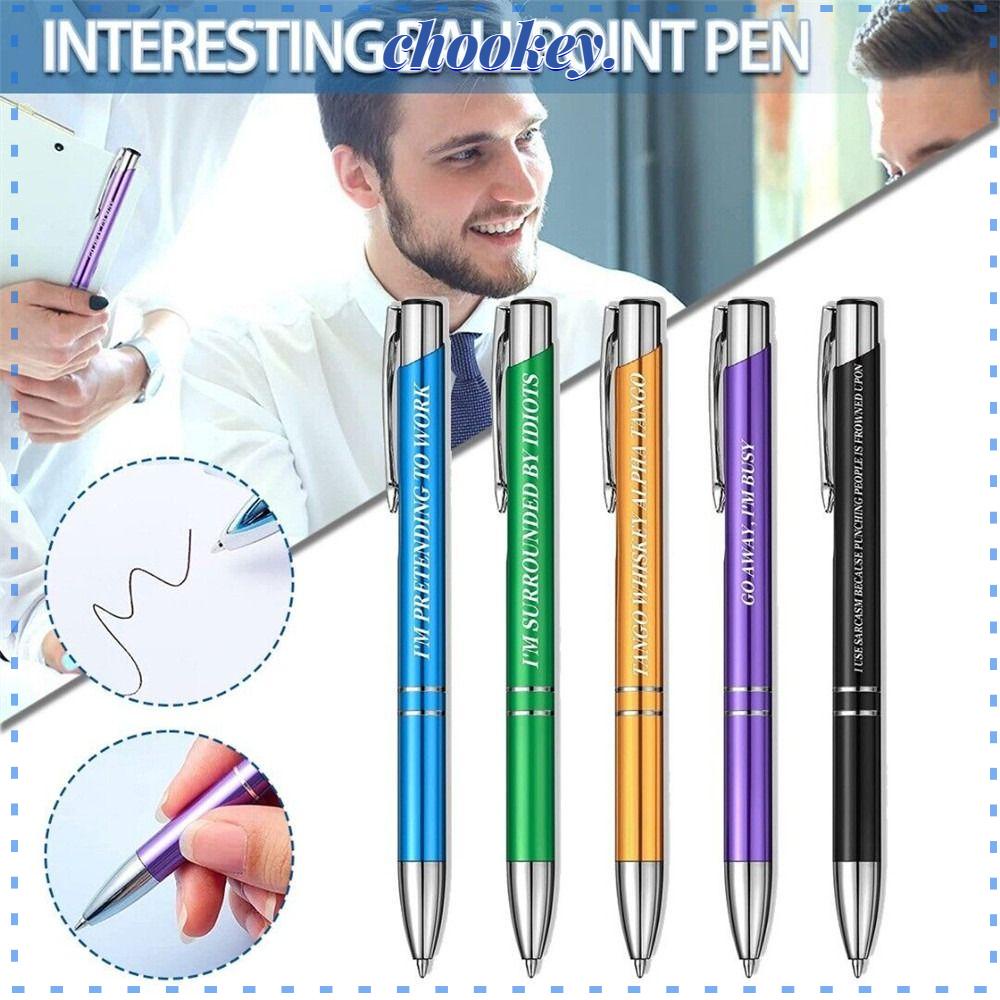 CHOOKEY Set 5 Bút Mực Đen Kiểu Dáng Ngộ Nghĩnh