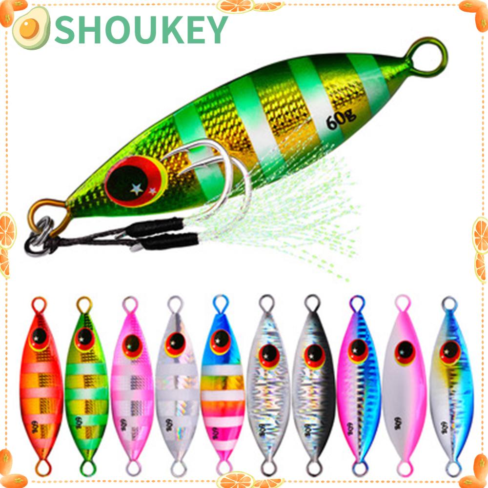 Mồi Câu Cá Giả Bằng Kim Loại Đính Lông Vũ Trọng Lượng 10g 20g 30g