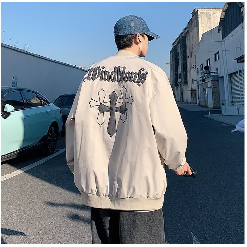 Áo Khoác Bóng Chày Thêu Họa Tiết Phong Cách Âu Mỹ Cổ Điển Thời Trang Cho Nam