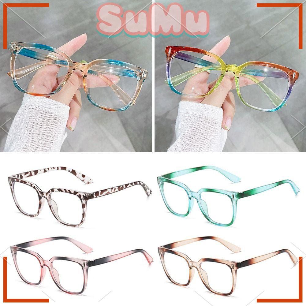 Kính Mát Gọng Vuông Oversize Màu Gradient Cho Nam Và Nữ