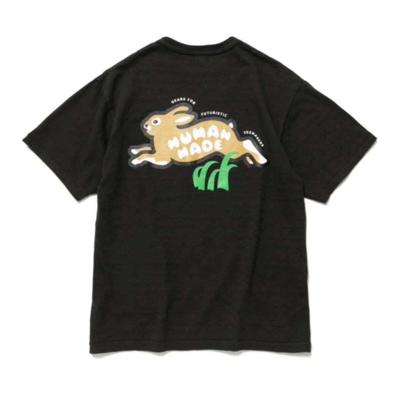 Hu-man &amp; - Áo Thun Cotton Tay Ngắn In Hình Thỏ Hoạt Hình Thời Trang Xu Hướng Mới