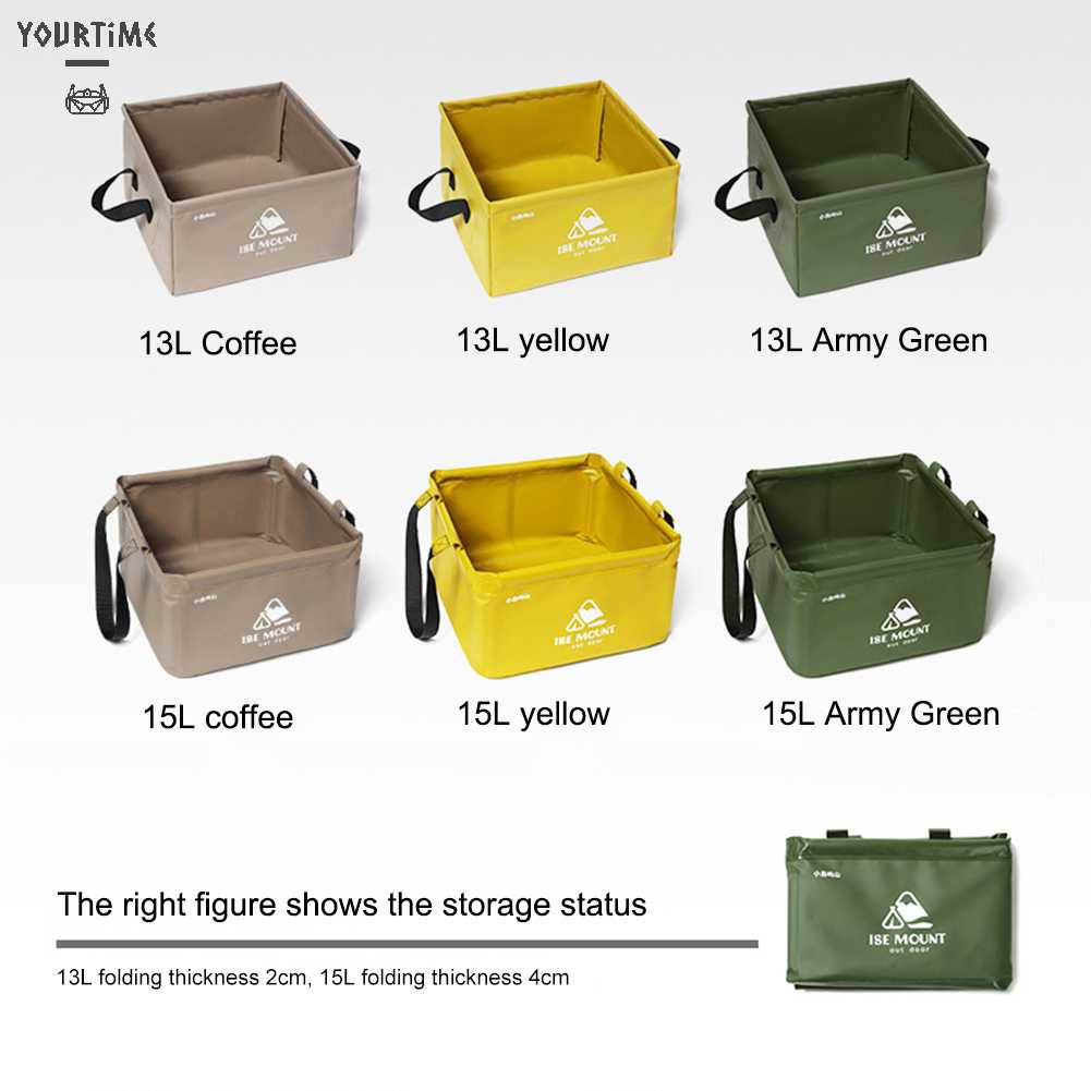 Xô Đựng Nước Có Thể Gấp Gọn Tiện Dụng Khi Đi Cắm Trại