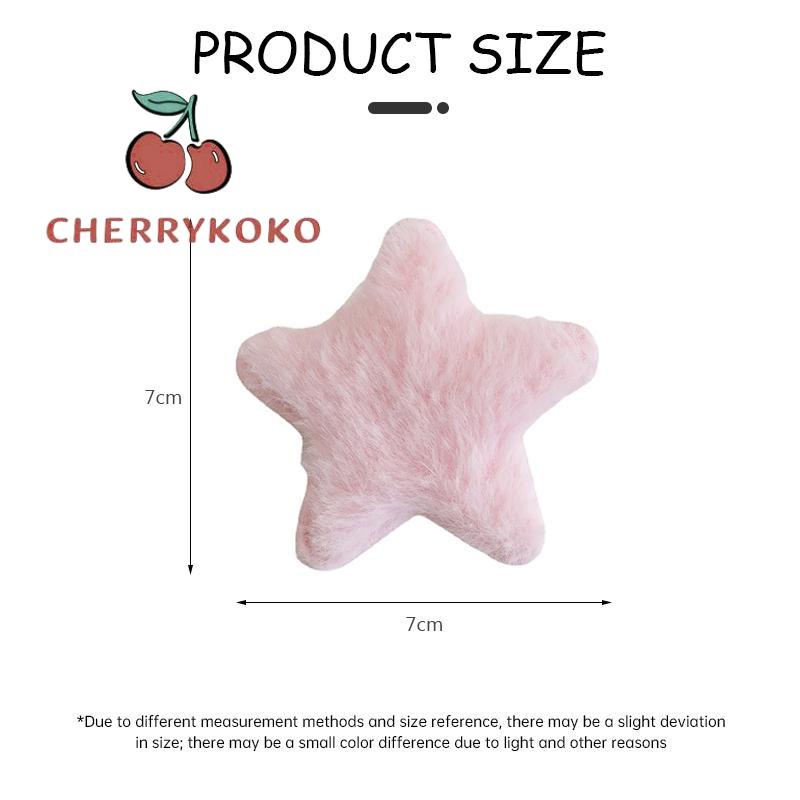 🍒🍒CHERRYKOKO  SANRIO Kẹp Tóc Hình Ngôi Sao Phối Lông Phong Cách Hàn Quốc Dễ Thương Cho Bé Gái
