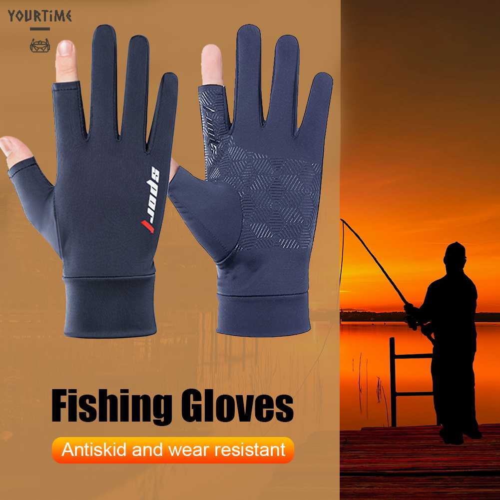 1 Đôi Găng Tay Câu Cá 2 Ngón Chống Trượt Tiện Lợi Sự Bảo Vệ