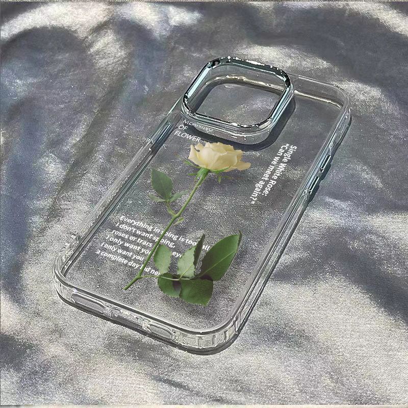 ✅Ốp Điện Thoại Mềm Chống Sốc Họa Tiết Hoa Hồng 13In Cho iPhone12 7plus max14pro 8 11 / C84R