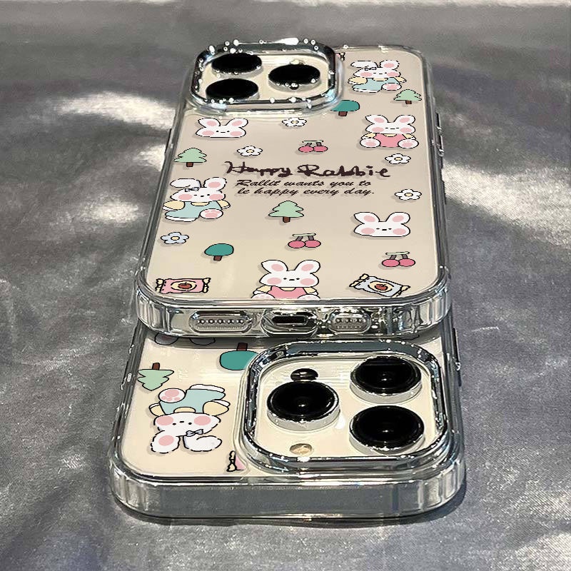 ✅Ốp Điện Thoại Dẻo Họa Tiết Chú Thỏ &amp; Cherry Dễ Thương Chống Sốc Cho iPhone12 13 B0UC 7 / maxplus 11814pro