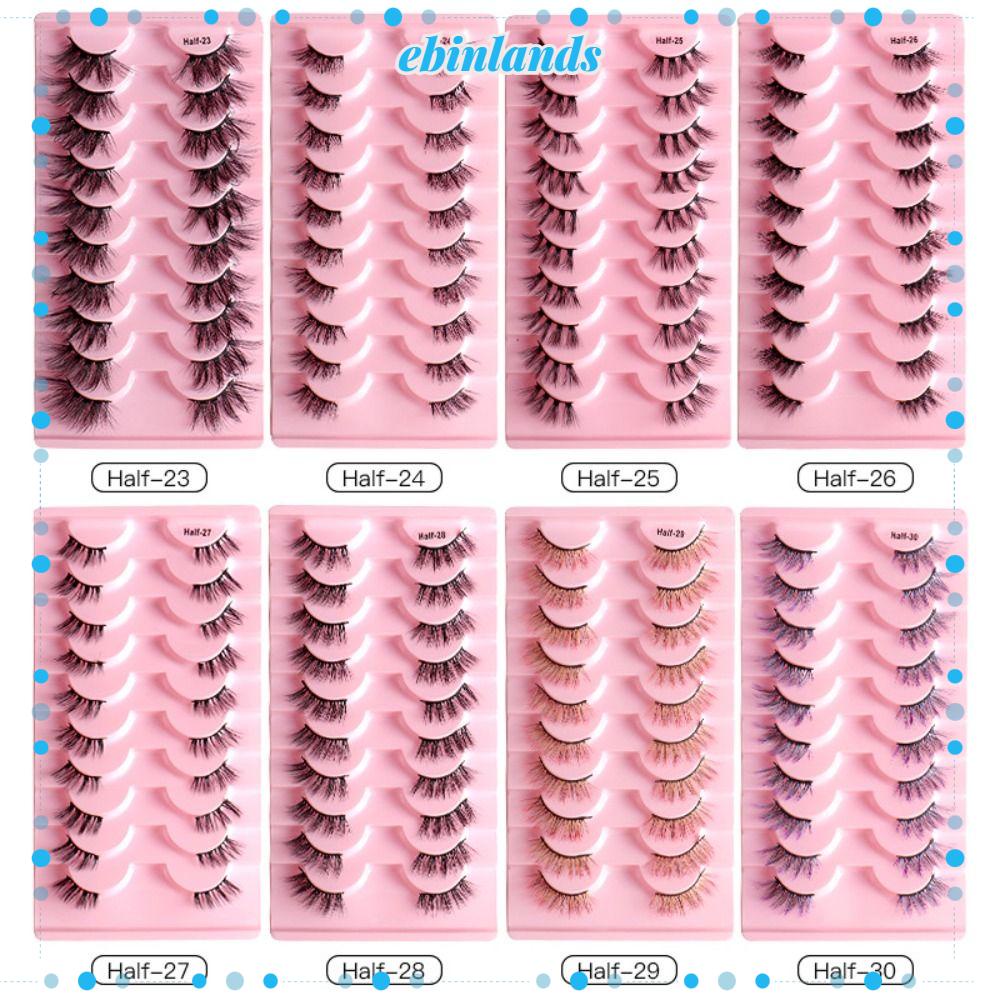 Set 10 Cặp Lông Mi Giả Dài Và Dày Handmade Dành Cho Nữ EBINLANDS