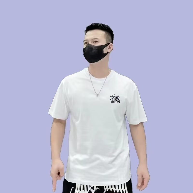 Áo Thun Cotton Tay Ngắn Cổ Tròn In Hình Anime Thời Trang Hàn Quốc Cho Nam