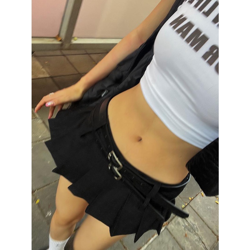 Chân Váy Ngắn Xếp Ly Lưng Thấp VQP1