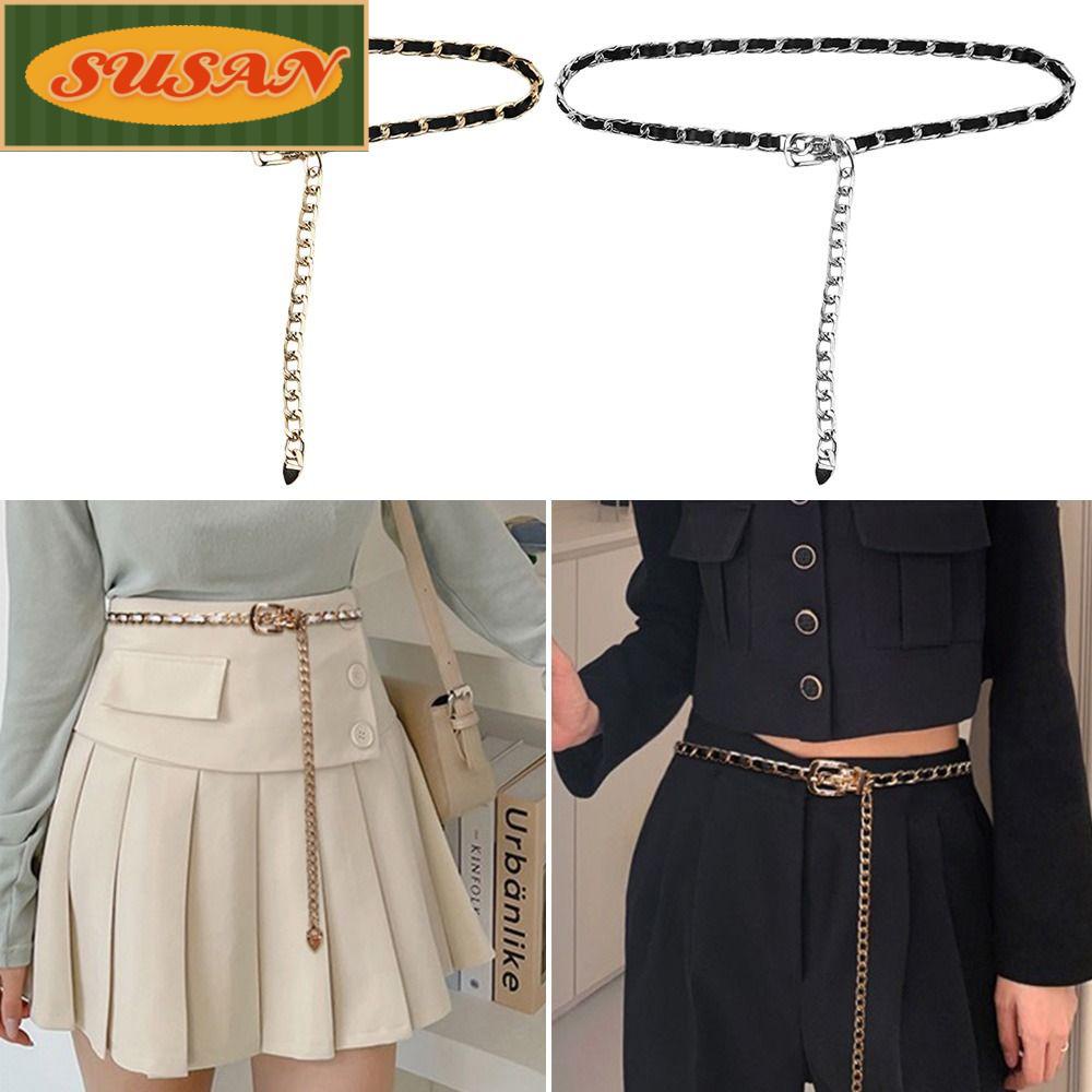 Thắt Lưng Dây Xích Kim Loại Thiết Kế Sang Trọng Dành Cho Nữ
