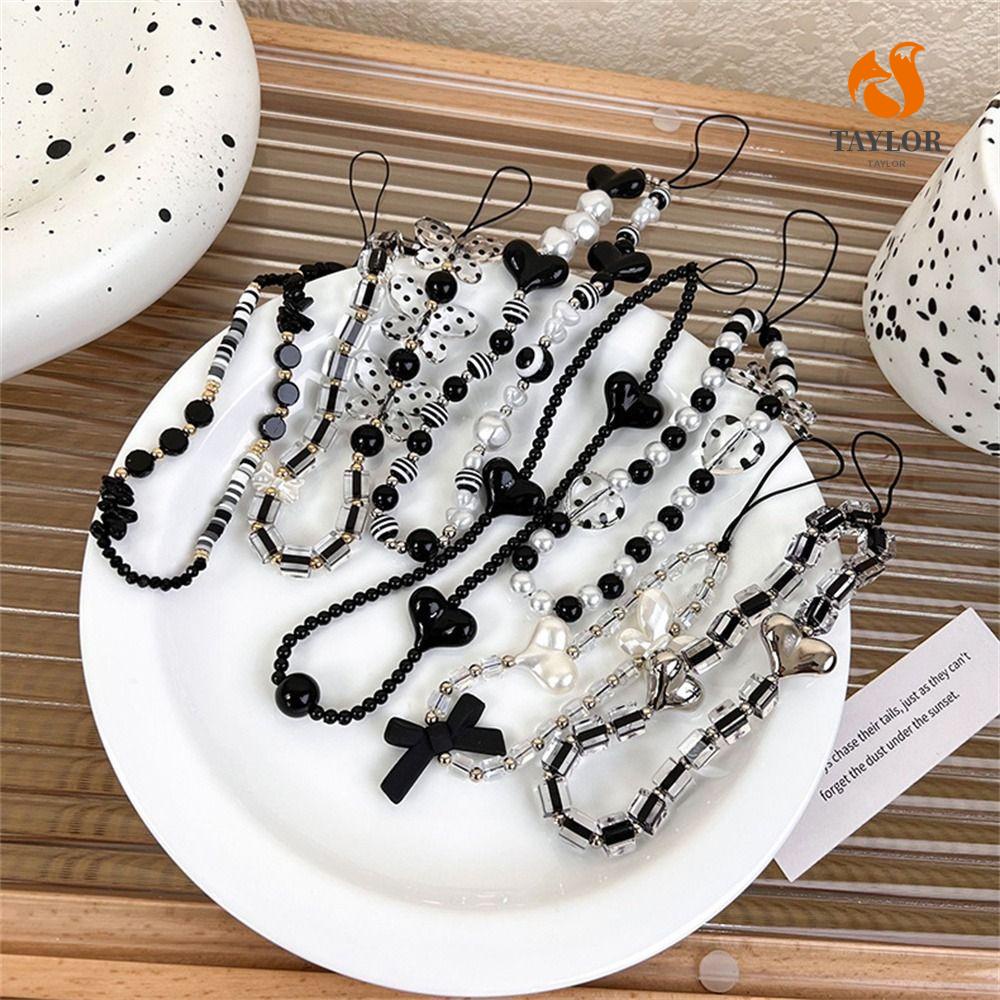 Taylor1 Dây Đeo Điện Thoại Bằng Acrylic Đính Hạt Hình Bướm Dễ Thương Cho Nữ