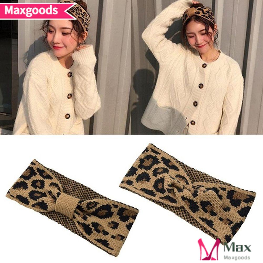 Băng Đô Dệt Kim Bản Rộng In Họa Tiết Da Báo Thời Trang Cho Nữ