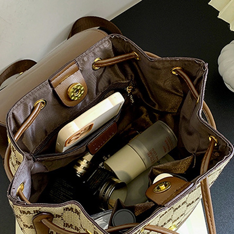 Ielgy Ba Lô Vuông Thời Trang niche Dễ Phối Đồ Phong Cách Nước Ngoài Cho Nữ