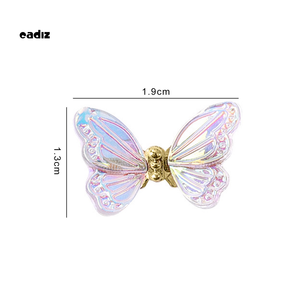 Set 10 Phụ Kiện Trang Trí Móng Tay Hình Bướm 3D Bằng Nhựa Resin DIY
