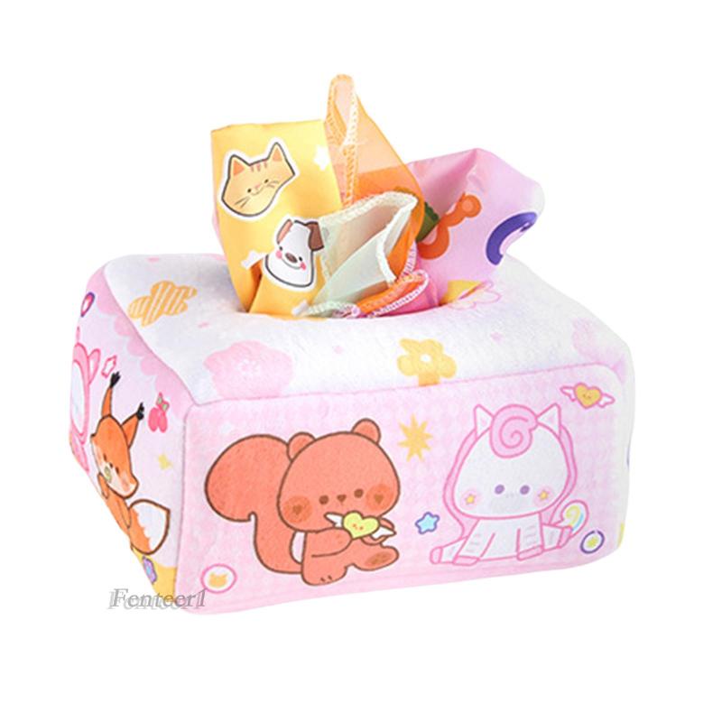 Hộp Khăn Giấy Cảm Biến Kỹ Năng Động Cơ Một Chiều Fenteer1 Cho Bé 1-2 Tuổi