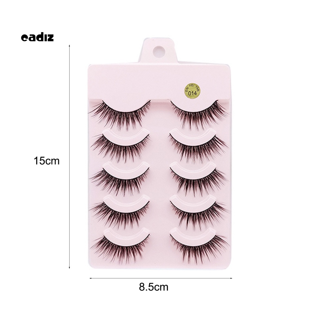 Bộ 5 Cặp Lông Mi Giả Màu Đen Thoải Mái Dễ Sử Dụng