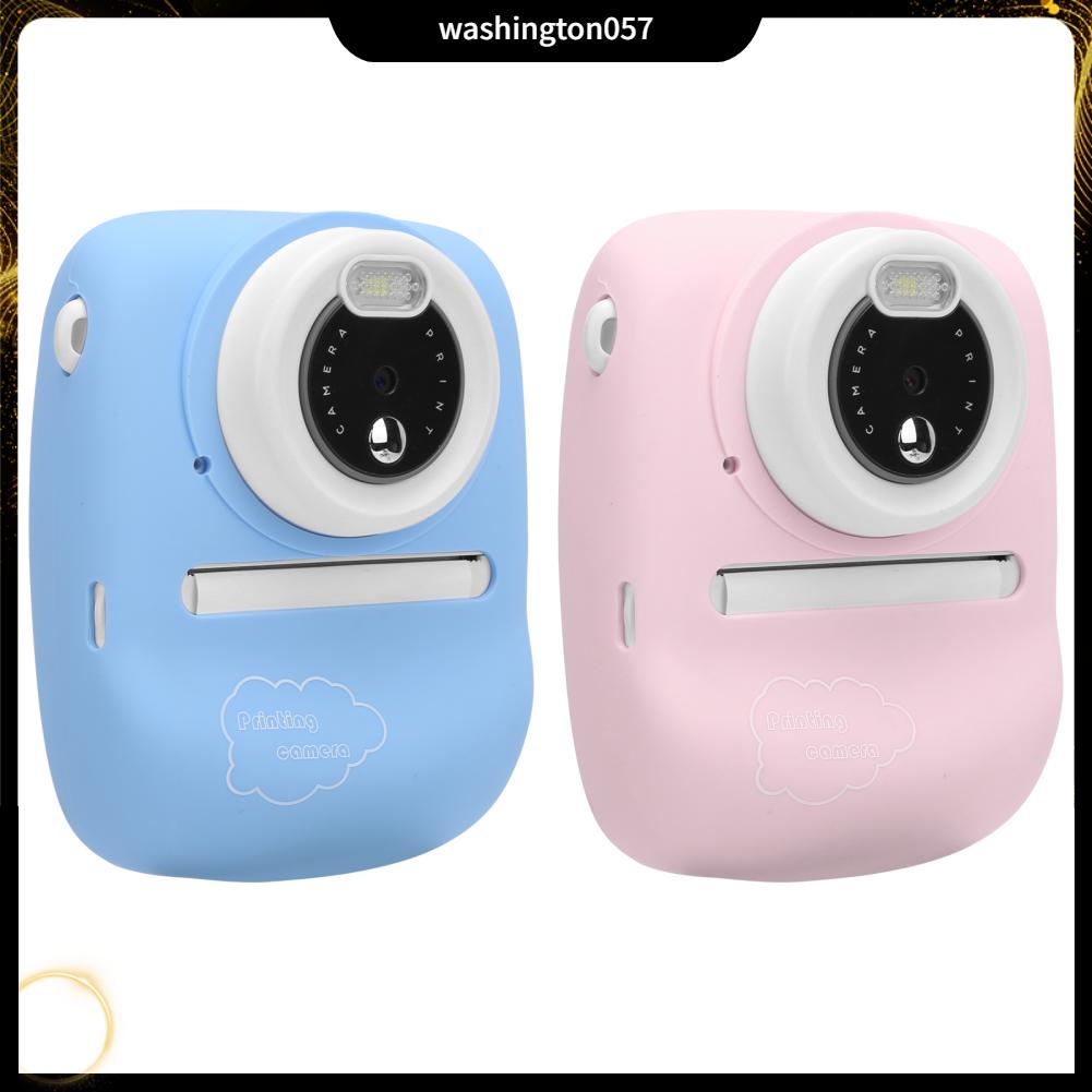 Washington057 Máy ảnh selfie kỹ thuật số cho trẻ em P01B In tức thì Màn hình IPS 2 4 inch ghi video Ống kính kép 1800W