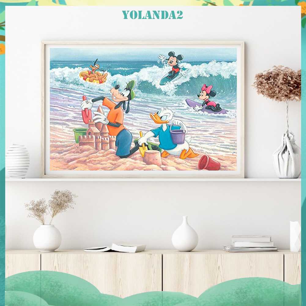 Tranh Đính Đá Kim Cương Toàn Bộ 5D DIY Hình Vẽ Mickey