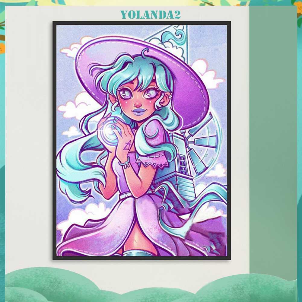 Tranh Đính Đá Kim Cương Toàn Bộ 5D DIY Hình Vẽ Cô Gái Trang Trí Nhà Cửa