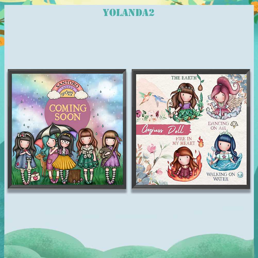 Tranh Đính Đá Kim Cương Toàn Bộ 5D DIY Hình Búp Bê