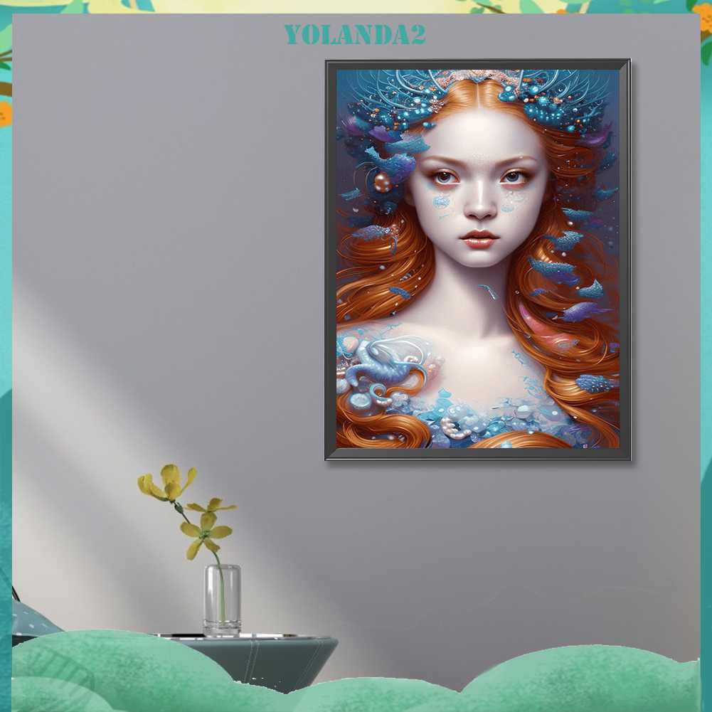 Tranh Đính Đá Kim Cương Toàn Bộ 5D DIY Hình Vẽ Cô Gái Trang Trí Nhà Cửa
