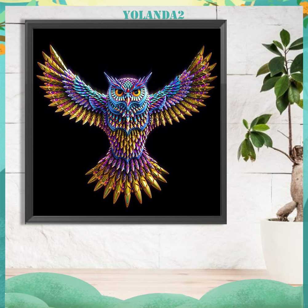 Tranh Đính Đá Kim Cương Toàn Bộ 5D DIY Hình Vẽ Con Cú