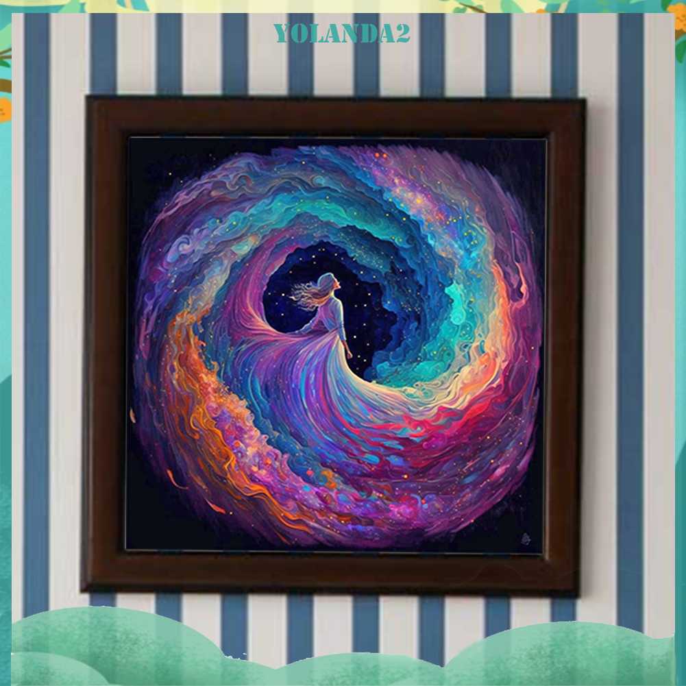 Tranh Đính Đá Kim Cương Toàn Bộ 5D DIY Hình Vẽ Cô Gái Trang Trí Nhà Cửa