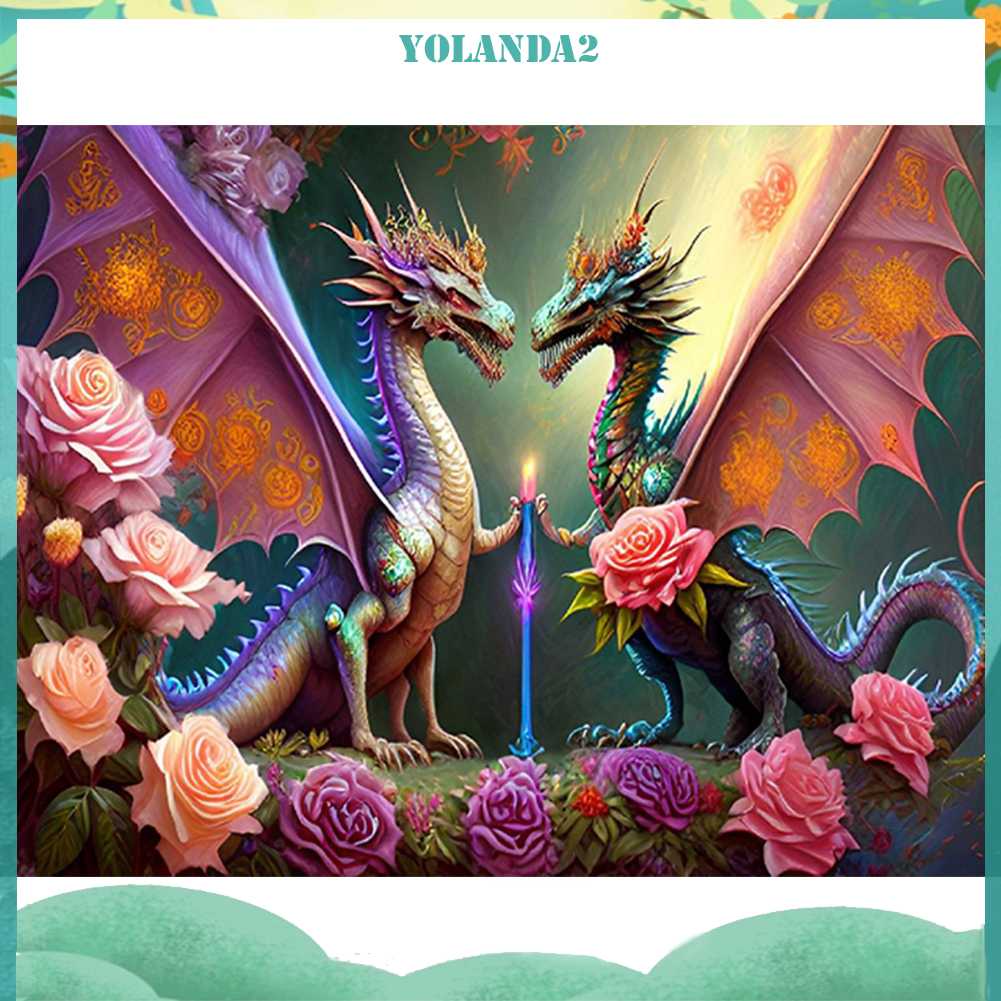 Tranh Đính Đá Kim Cương Toàn Bộ 5D DIY Hình Vẽ Khủng Long