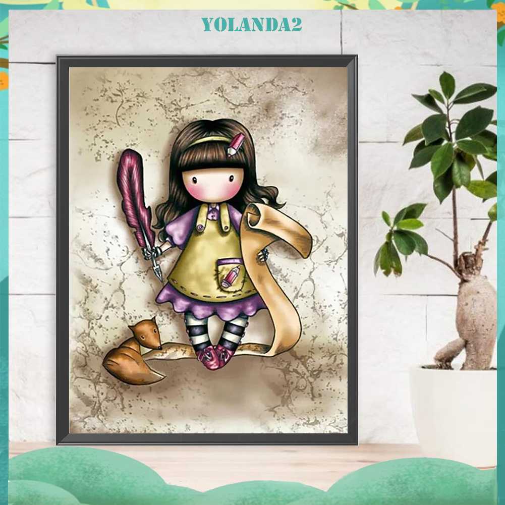 Tranh Đính Đá Kim Cương Toàn Bộ 5D DIY Hình Búp Bê