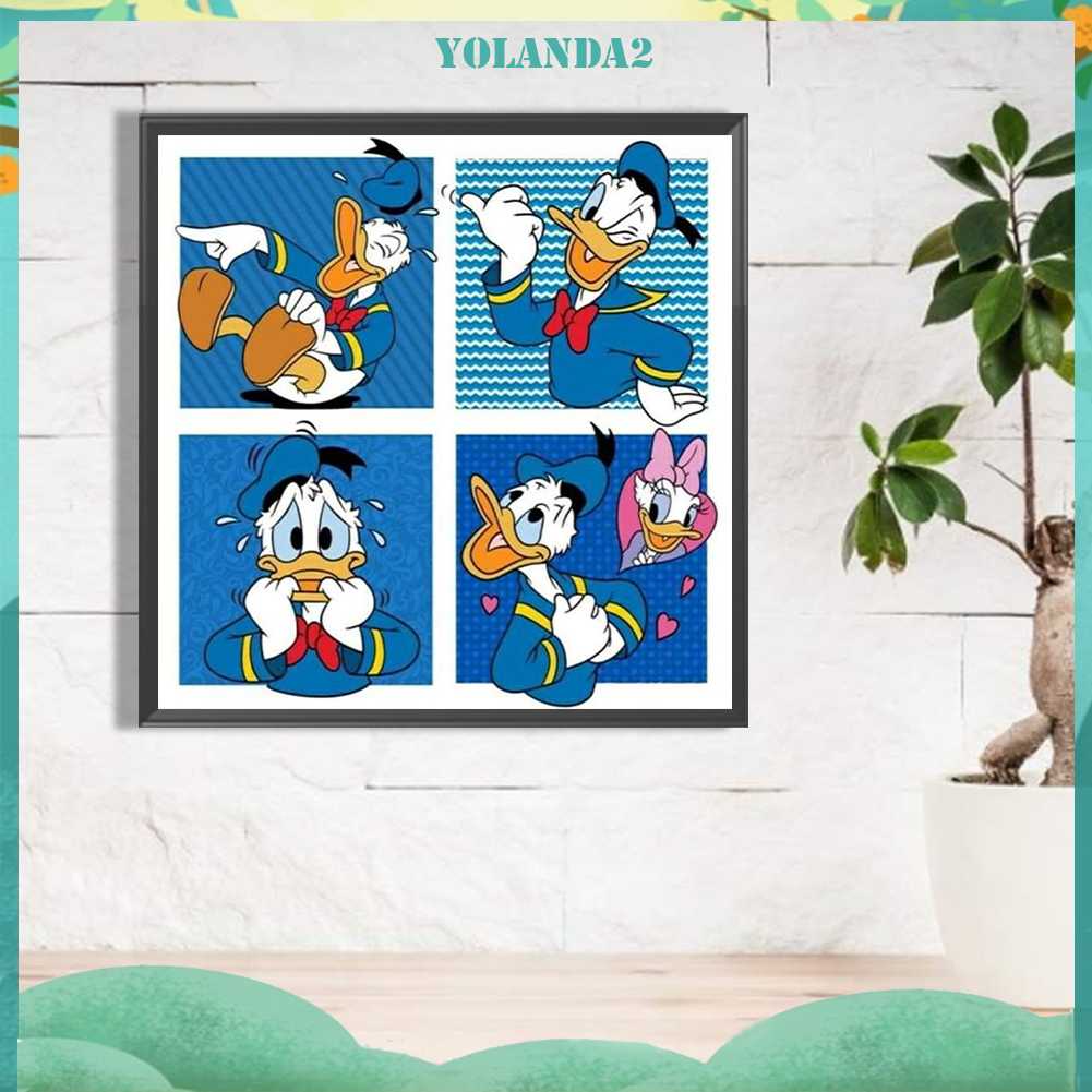 Tranh Đính Đá Kim Cương Toàn Bộ 5D DIY Hình Vẽ Vịt Donald