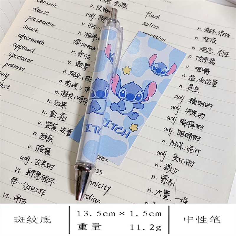 DISNEY Bút Mực Gel Ngòi 0.5mm Hình Stitch Dễ Thương