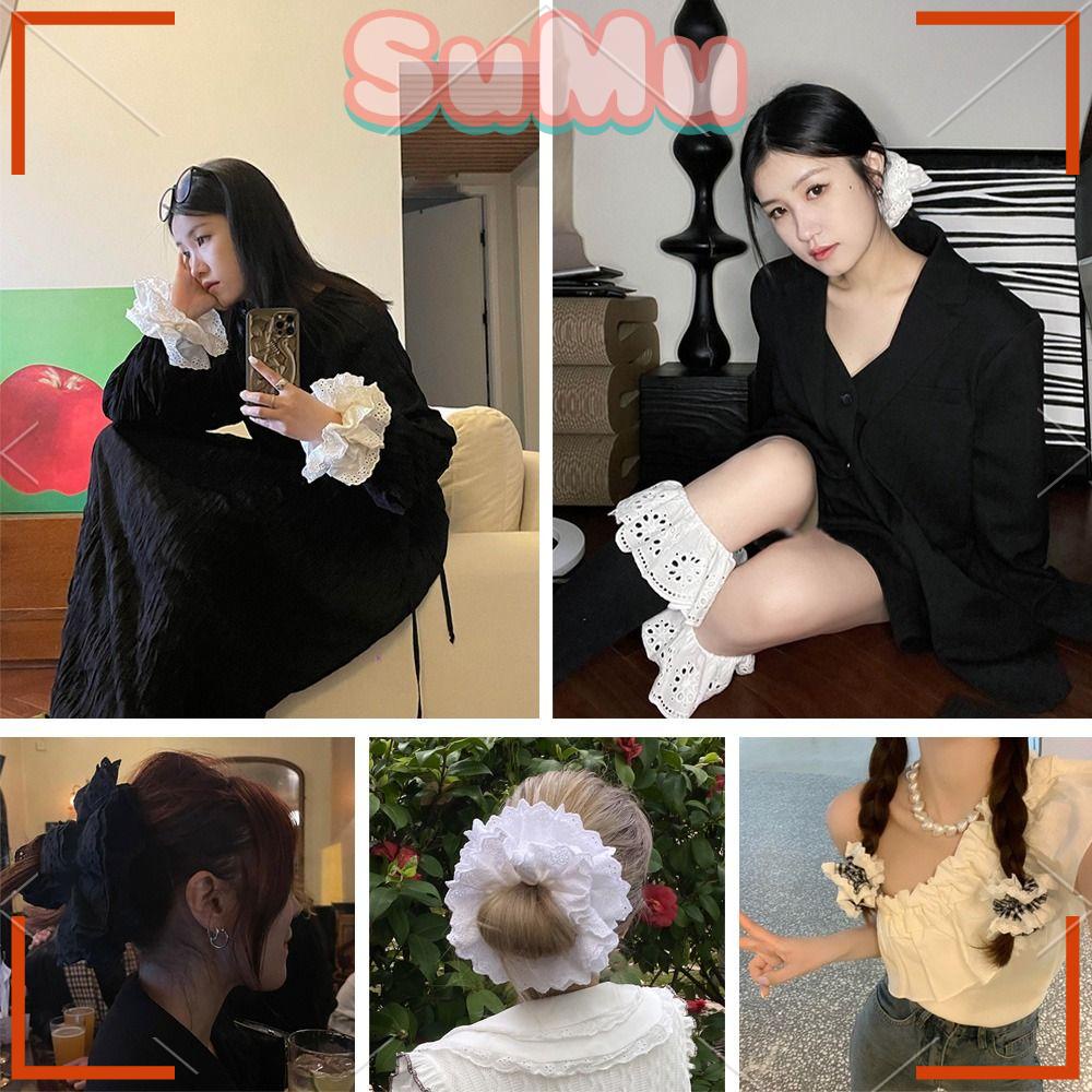 Dây Cột Tóc Ren Mềm Mại Phong Cách Lolita Thời Trang Cho Nữ