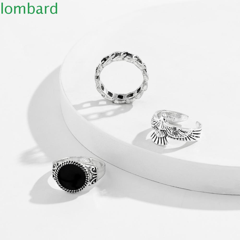 Bộ Nhẫn Đeo Tay Bằng Hợp Kim Phong Cách Hip Hop Punk Cổ Điển Thời Trang Cho Nam Và Nữ