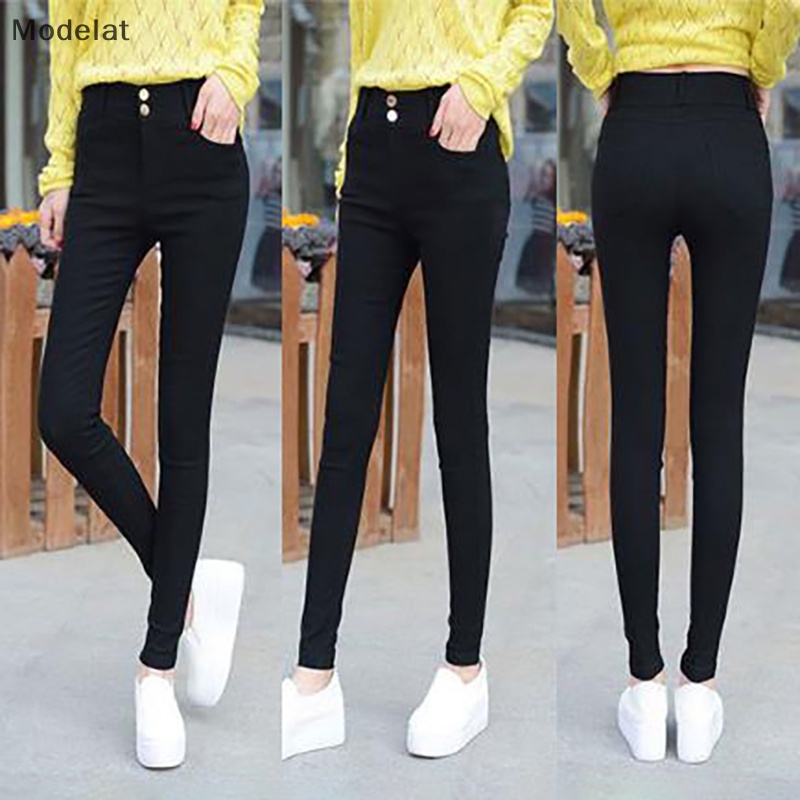 Quần Bút Chì Ba Nút Màu Đen Trơn Thời Trang MFC MFC