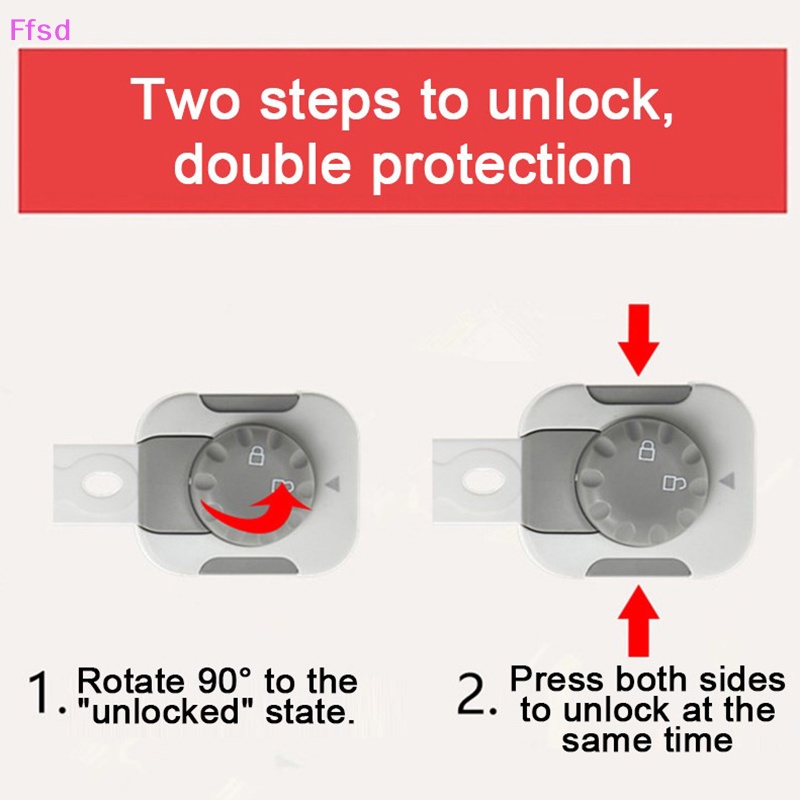 {Ffsd} Khóa Cửa Tủ Đa Năng Chống Kẹp Bảo Vệ An Toàn Cho Bé * Hàng Bán Chạy