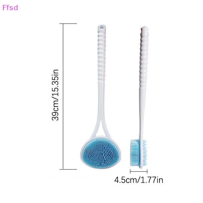 {Ffsd} Bàn Chải Tắm Chà Lưng Cán Dài Bằng Silicon