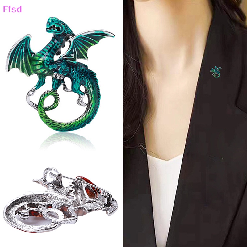 {Ffsd} Ghim Cài Áo Hình Rồng Tráng Men Vintage Cho Nữ