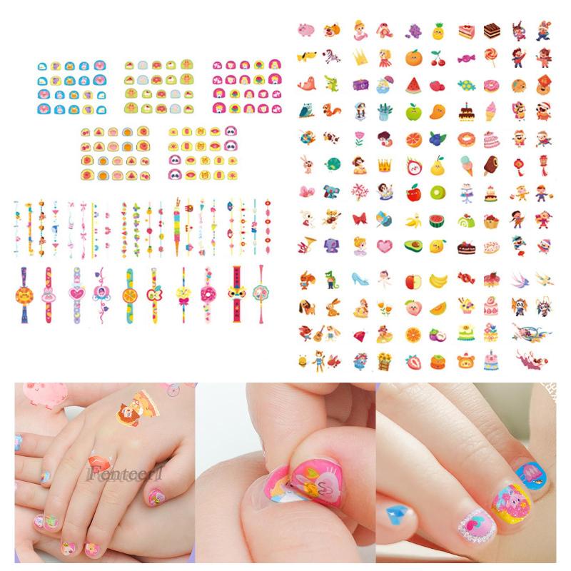 [Fenteer1] Sticker Dán Móng Tay Dễ Thương Dành Cho Trẻ Em
