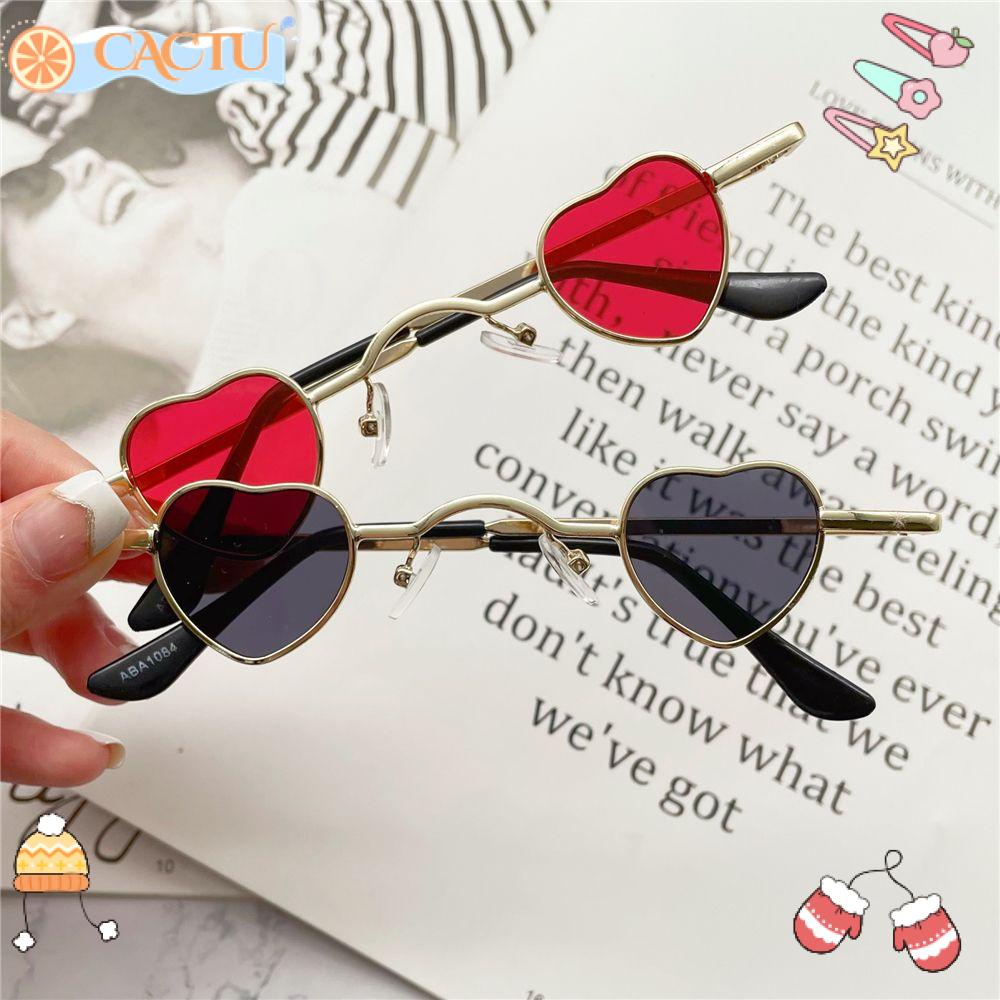 Kính Mát Gọng Kim Loại Hình Trái Tim Thời Trang Hip Hop