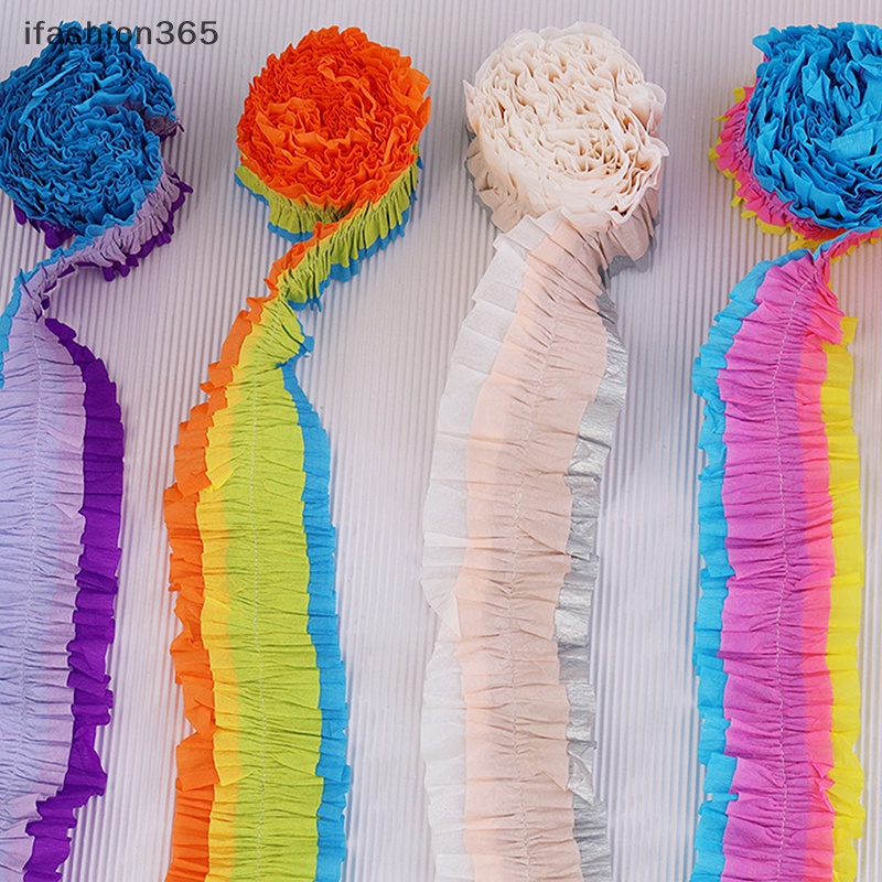 Cuộn Giấy Crepe Đầy Màu Sắc 3M ifashion365 Dùng Trang Trí Tiệc Cưới / Sinh Nhật / Giáng Sinh