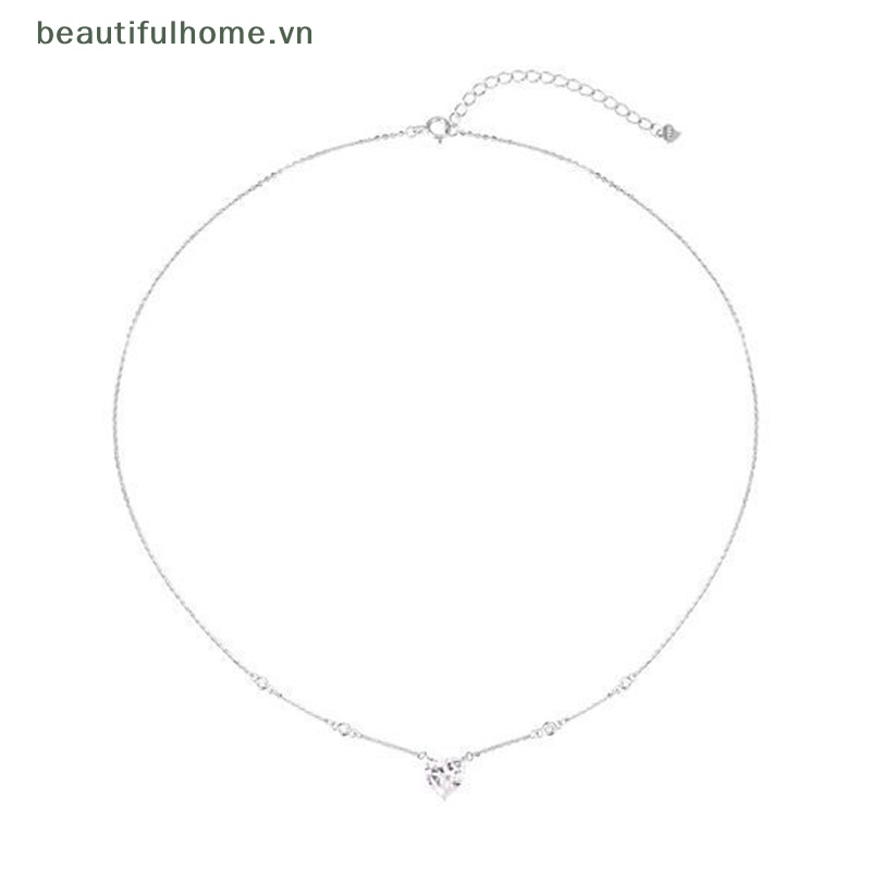 Vòng cổ Mặt Trái Tim Đính Đá Zircon Thời Trang Cho Nữ