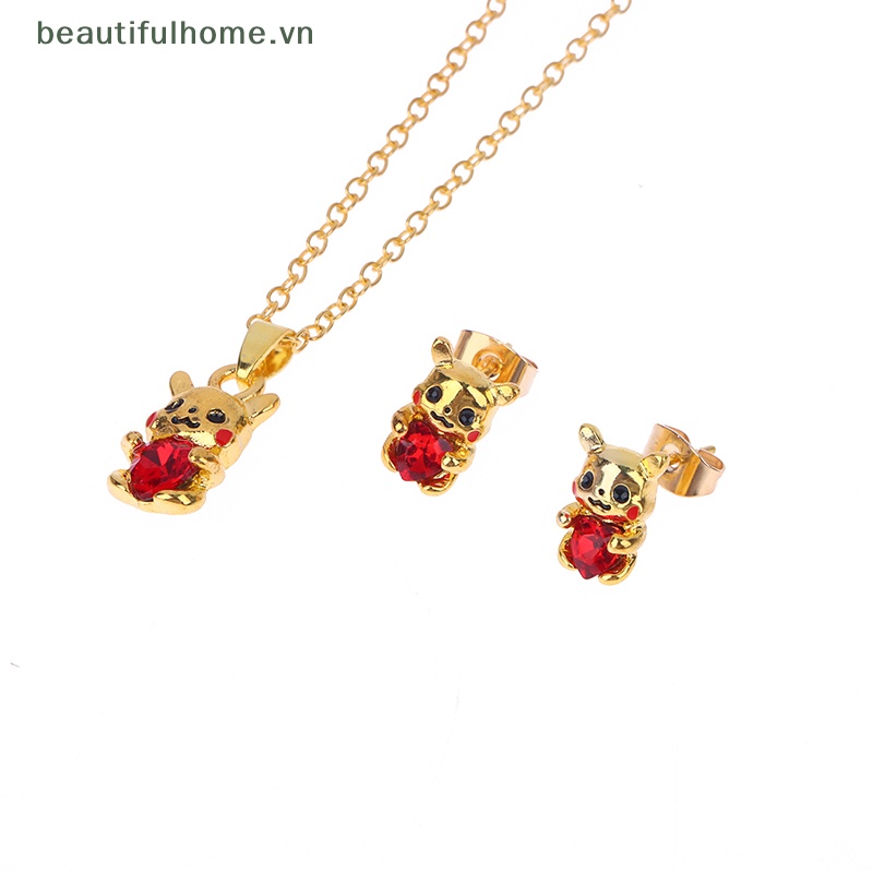 [beautifulhome] Vòng cổ Mặt Đá Trắng Hình Trái Tim Hoạt Hình Sáng Tạo Dễ Thương [beauty]