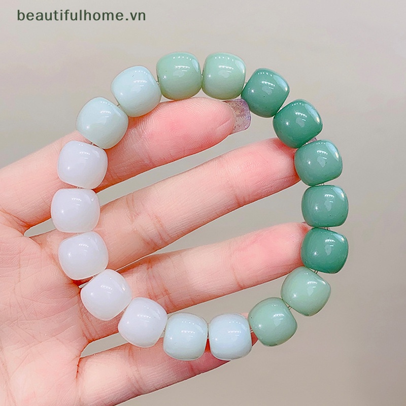 [beautifulhome] Vòng Tay Hạt Nhựa Acrylic Màu Gradient Dễ Thương Cho Nữ [beauty]