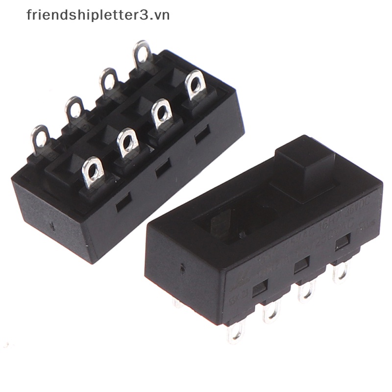 Set 2 Công Tắc Trượt Máy Sấy Tóc 3 Vị Trí 8 Pin LQ-103H 12A 250V