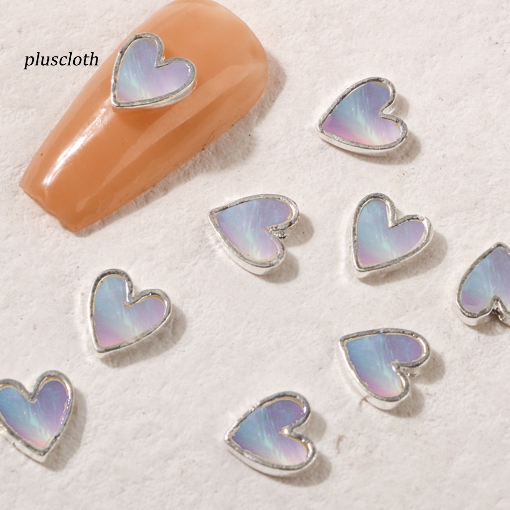 Set 10 Phụ Kiện Trang Trí Móng Tay Nghệ Thuật Tạo Hiệu Ứng 3D Bằng Hợp Kim Thân Thiện Với Môi Trường Màu Sắc Sống Động