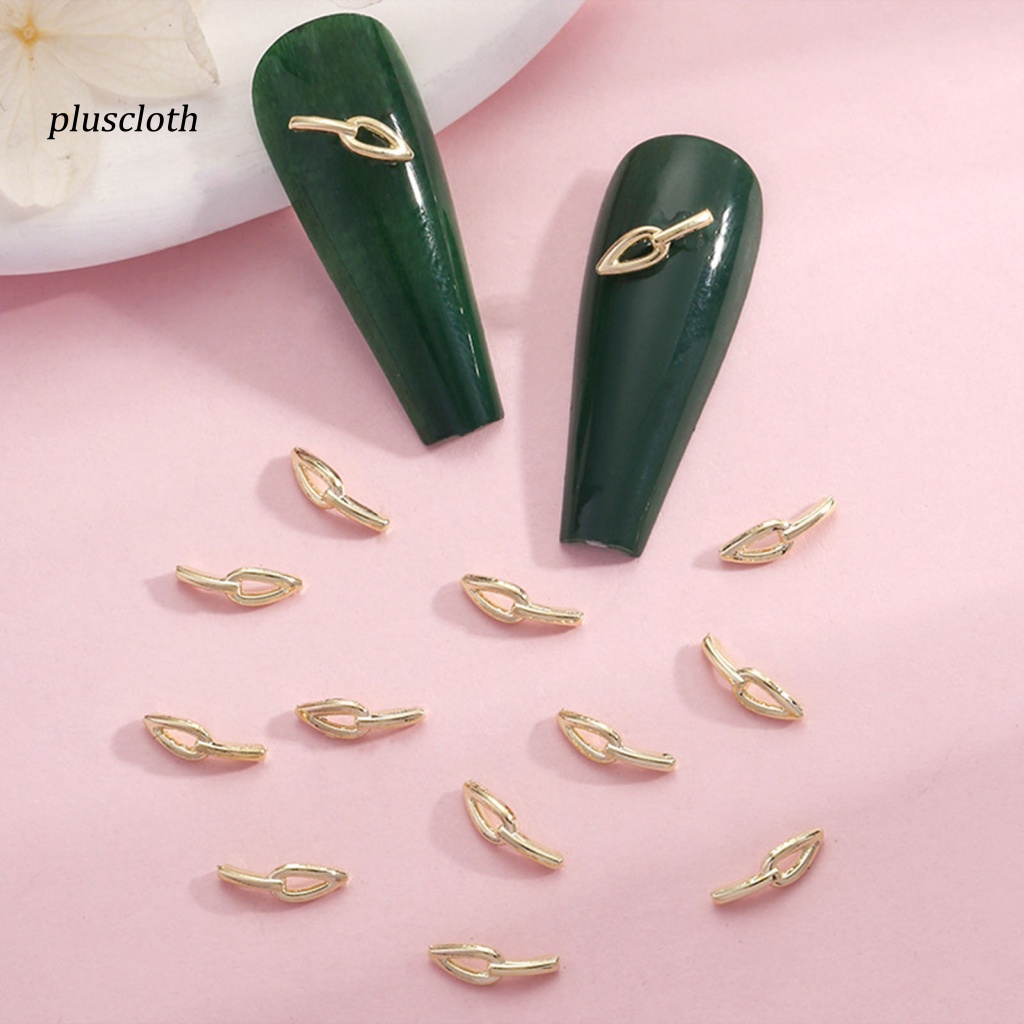 Set 20 Phụ Kiện Trang Trí Móng Tay Hình Nơ Bện 3D Bằng Hợp Kim Phong Cách Nhật Bản