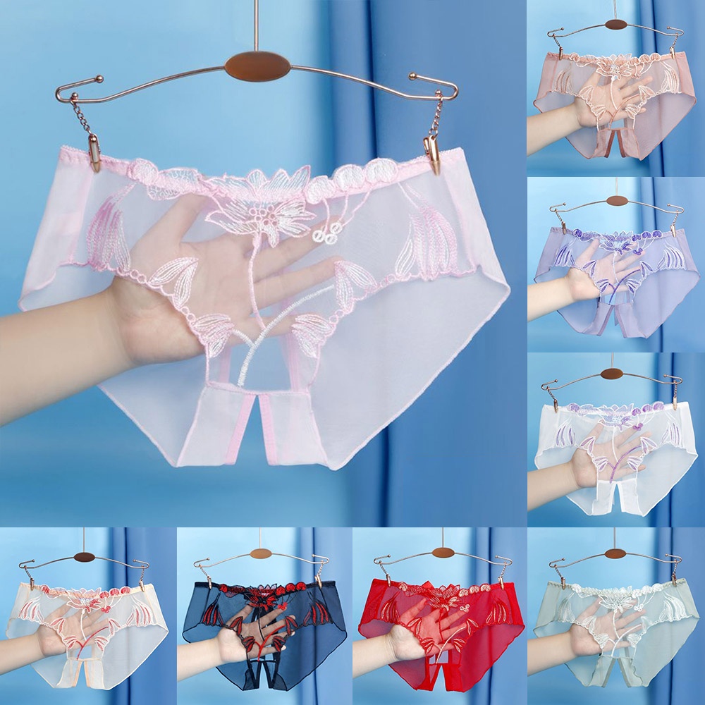 Quần Lót Trong Suốt Thoáng Khí Với Họa Tiết Thêu Dùng Cho Nữ