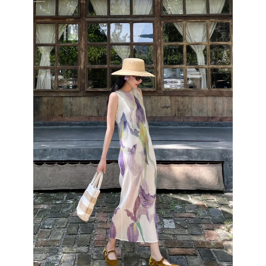 Đầm Xếp Ly Dáng Rộng Cổ Tròn Không Tay Thời Trang Mùa Hè 2023-06 - 14