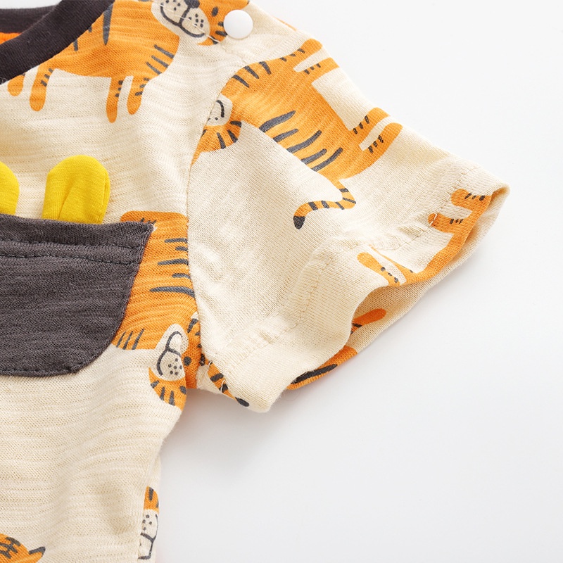 Áo Thun Cotton Tay Ngắn In Họa Tiết Hoạt Hình 3D Thời Trang Mùa Hè Dành Cho Trẻ Em