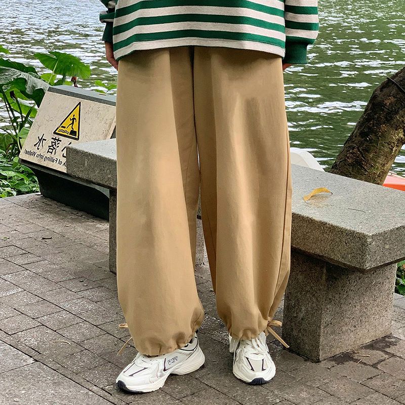 Quần Dài Dây Rút Ống Rộng Kiểu Nhật Bản Thời Trang Mùa Thu Cho Nam